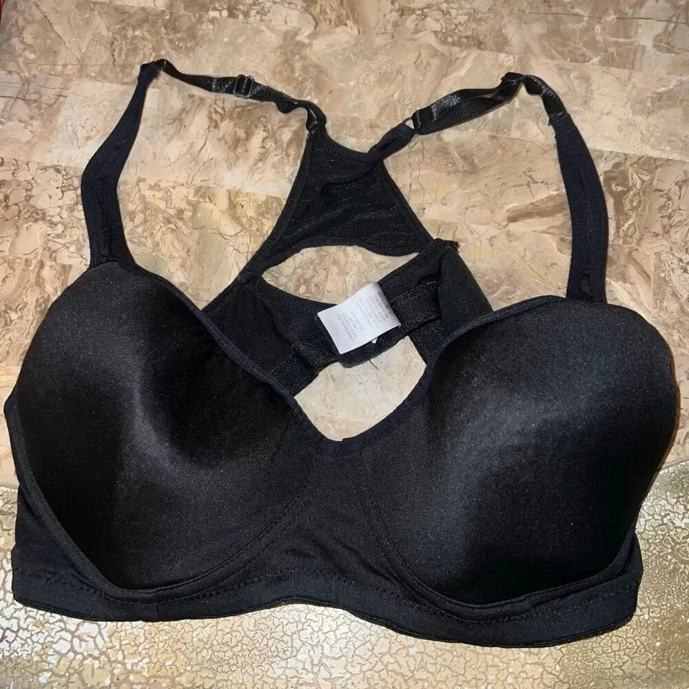 Jessica Simpson black Racerback sports bra size 36C